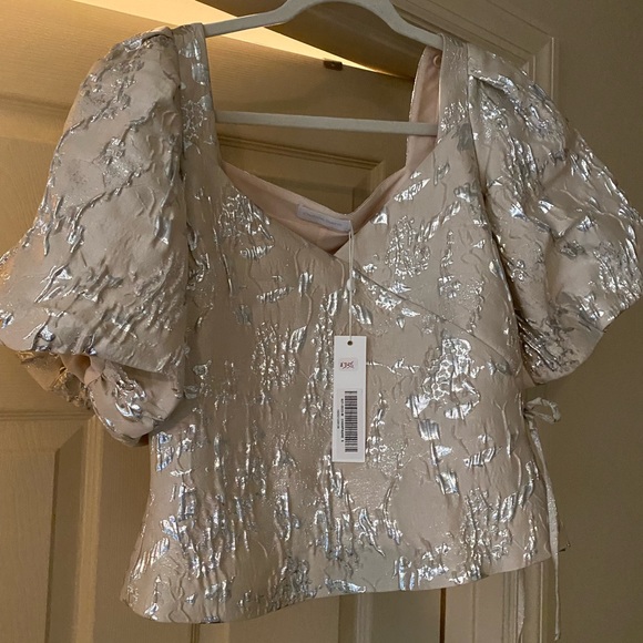 Jonathan Simkhai Taylor puff sleeve top - Picture 4 of 7